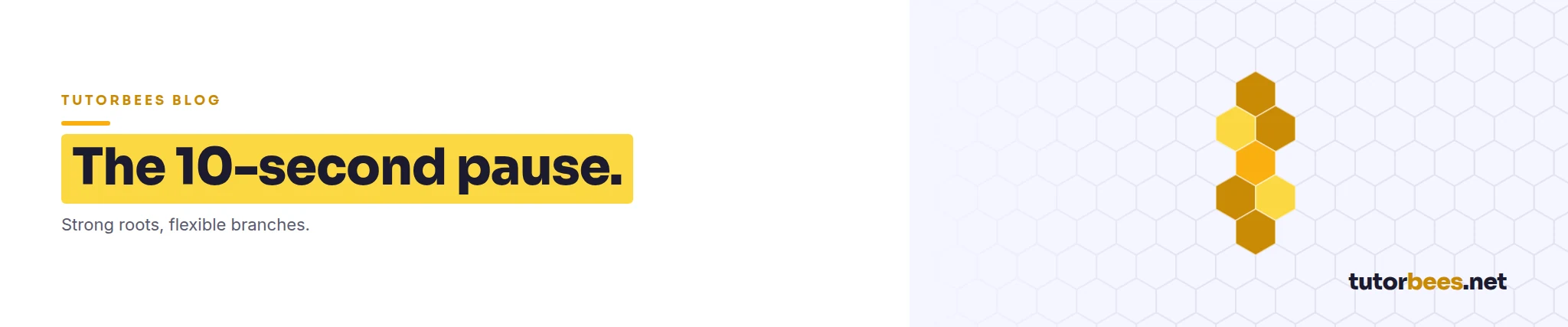 The 10-second pause: TutorBees blog banner
